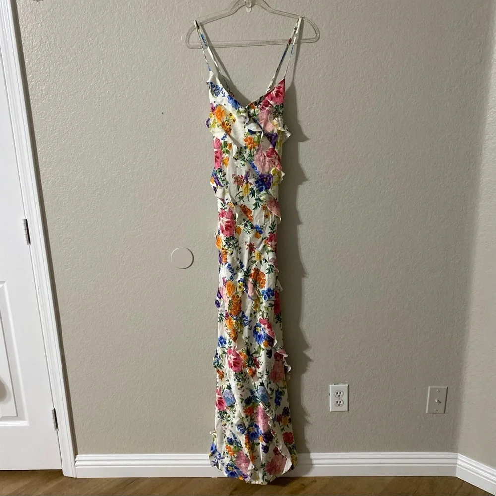 Stunning Romance Ruffle Dress in Ivory Botanical Floral from Show Me Your Mumu